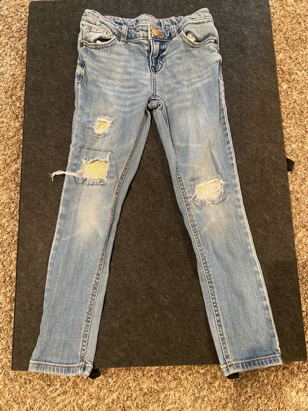 Cat & Jack Light Blue Distressed Kids Jeans